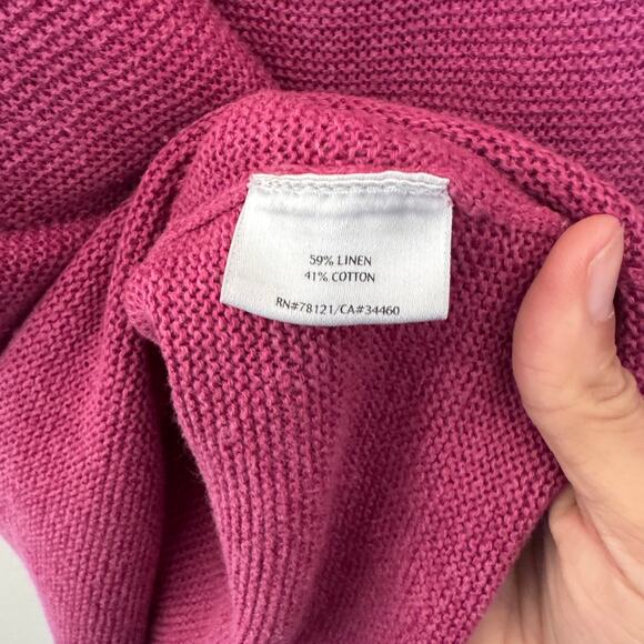 Eileen Fisher Cerise Purple Scoop Neck Linen/Cotton Shell Tank Top Size 2X - Picture 4 of 4